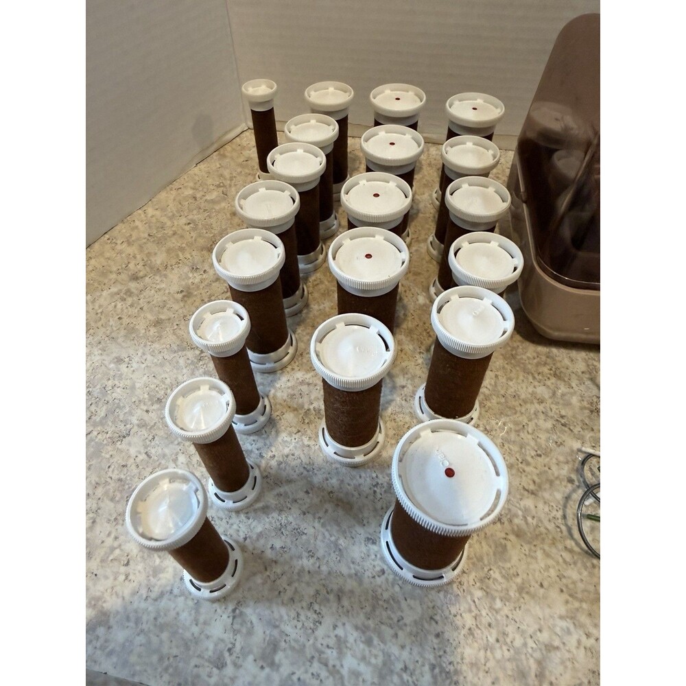 CLAIROL Custom CareSetter 20 VELVET HOT ROLLERS CURLER CLIPS gentle to your hair - Picture 5 of 8